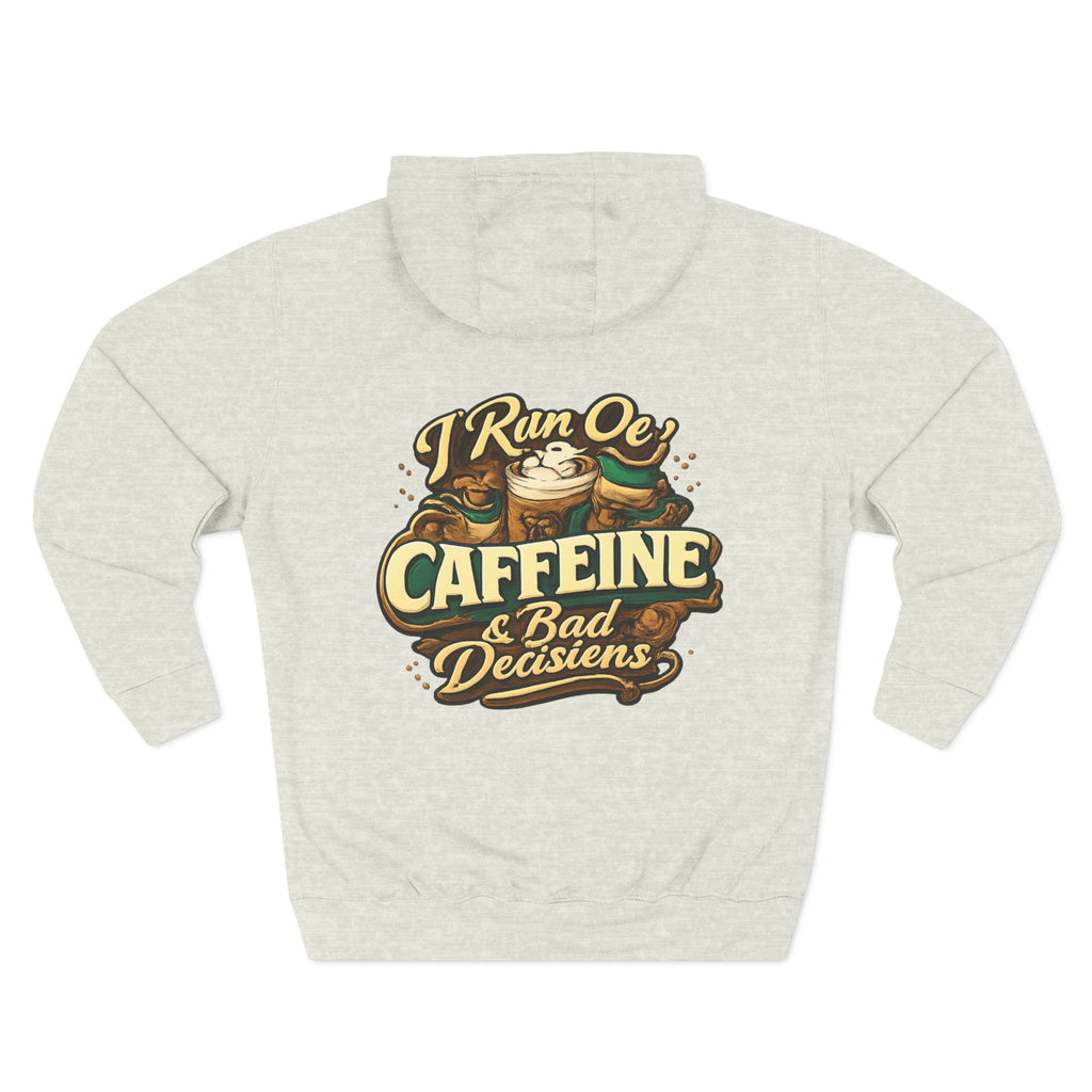 Caffeine & Bad Decisions Hoodie — Funny Coffee Lover Pullover