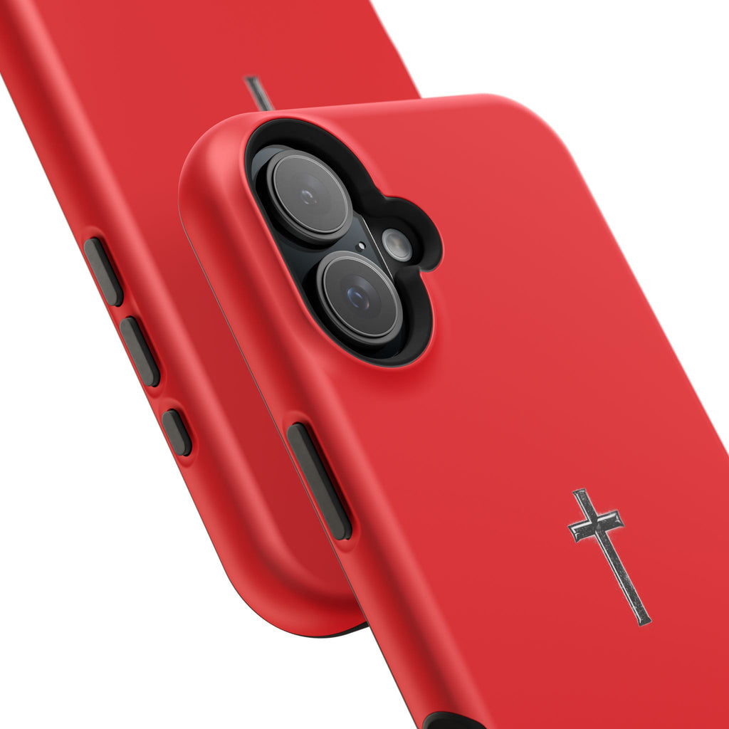 3:16 Cross Magnetic Impact-Resistant Phone Case Red