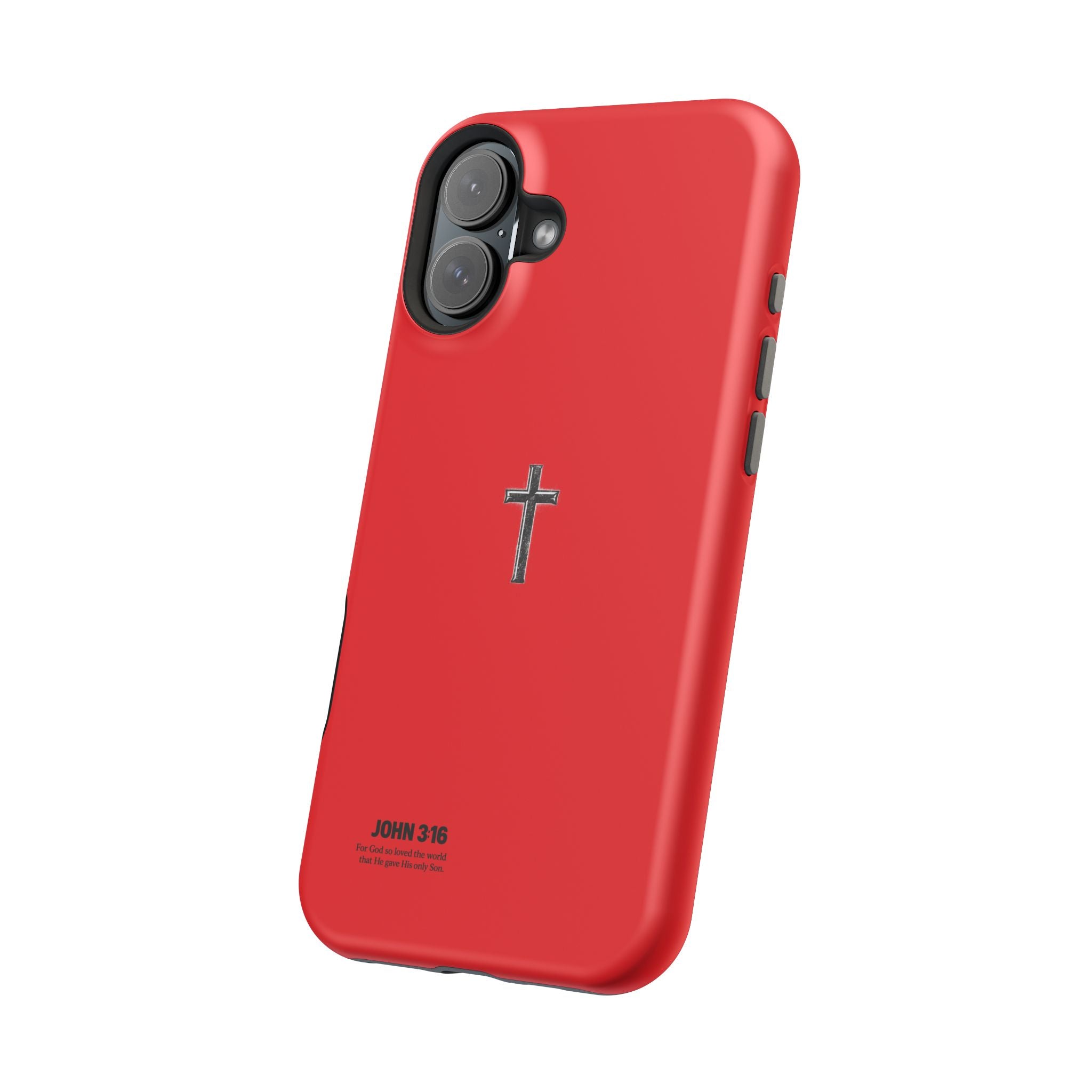 3:16 Cross Magnetic Impact-Resistant Phone Case Red