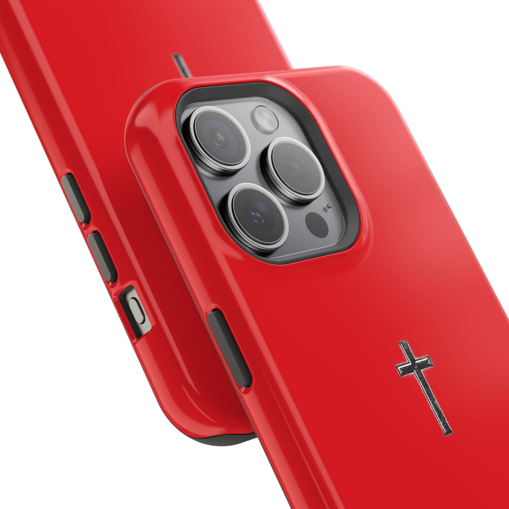 3:16 Cross Magnetic Impact-Resistant Phone Case Red
