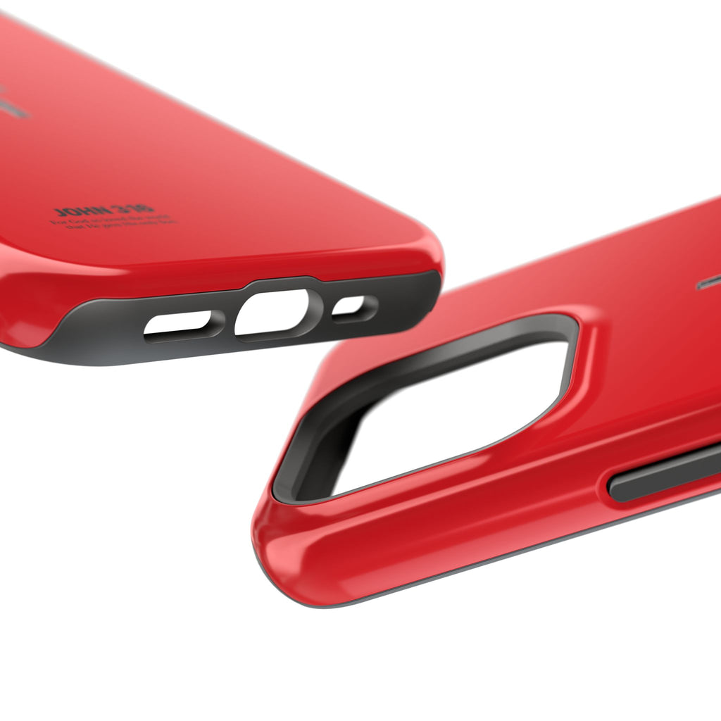 3:16 Cross Magnetic Impact-Resistant Phone Case Red