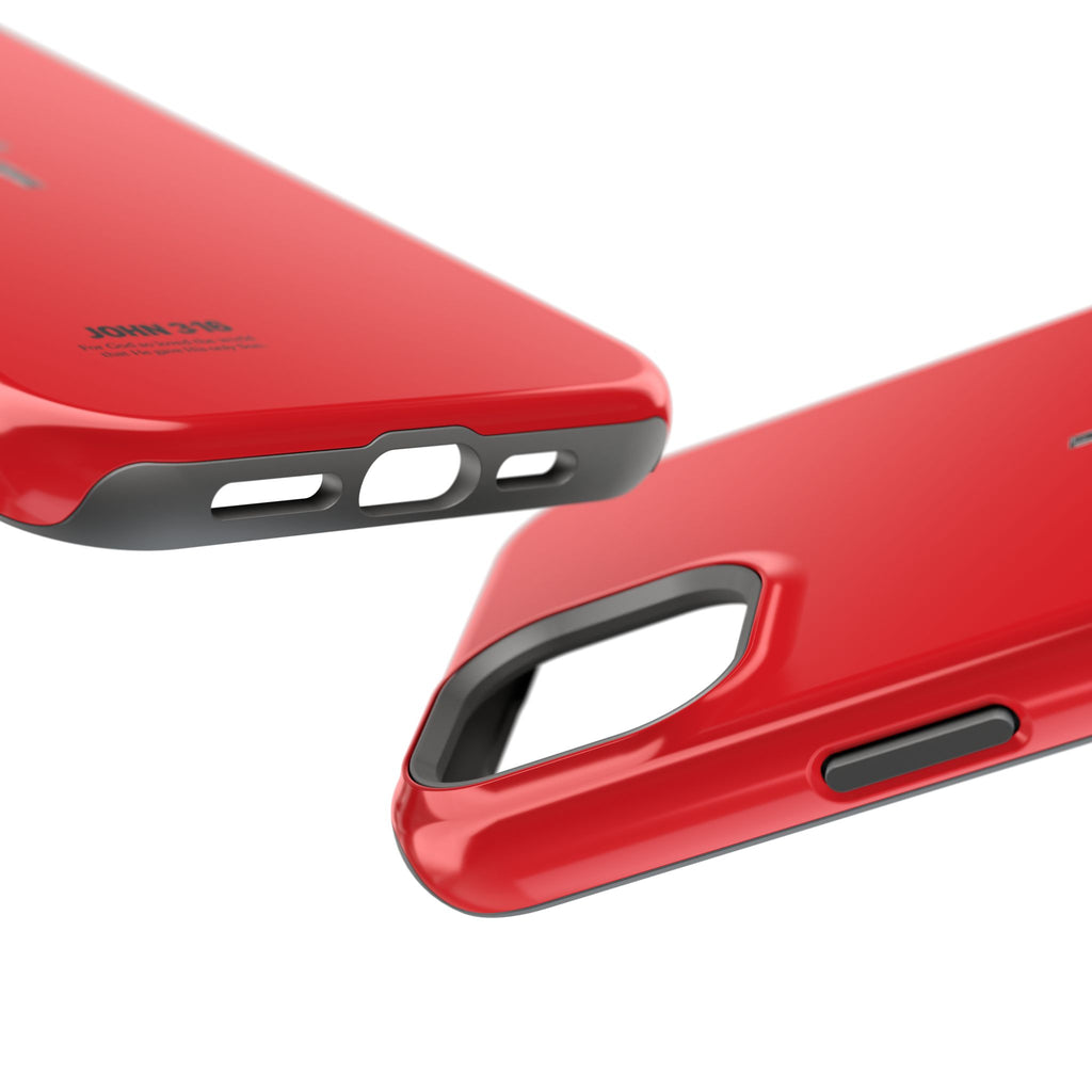 3:16 Cross Magnetic Impact-Resistant Phone Case Red