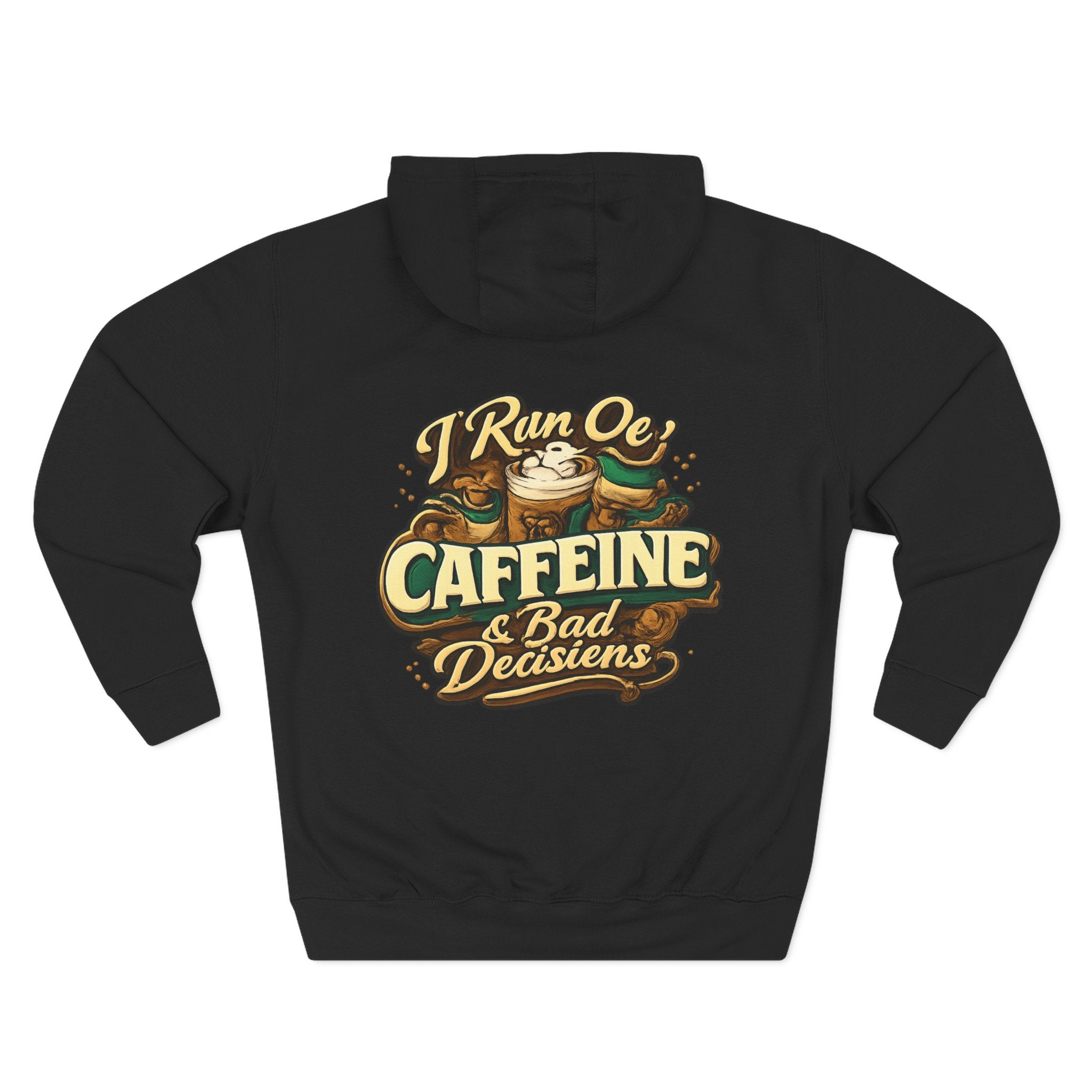 Caffeine & Bad Decisions Hoodie — Funny Coffee Lover Pullover
