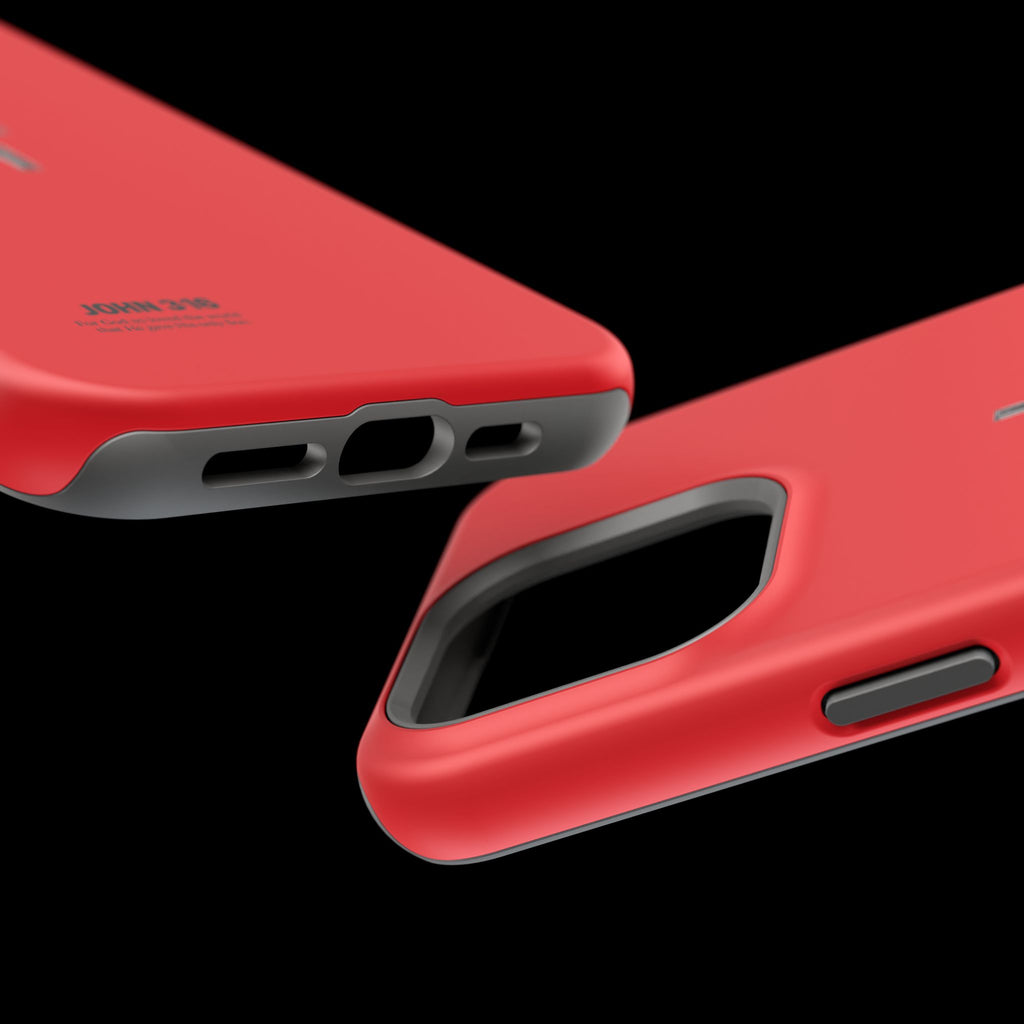 3:16 Cross Magnetic Impact-Resistant Phone Case Red