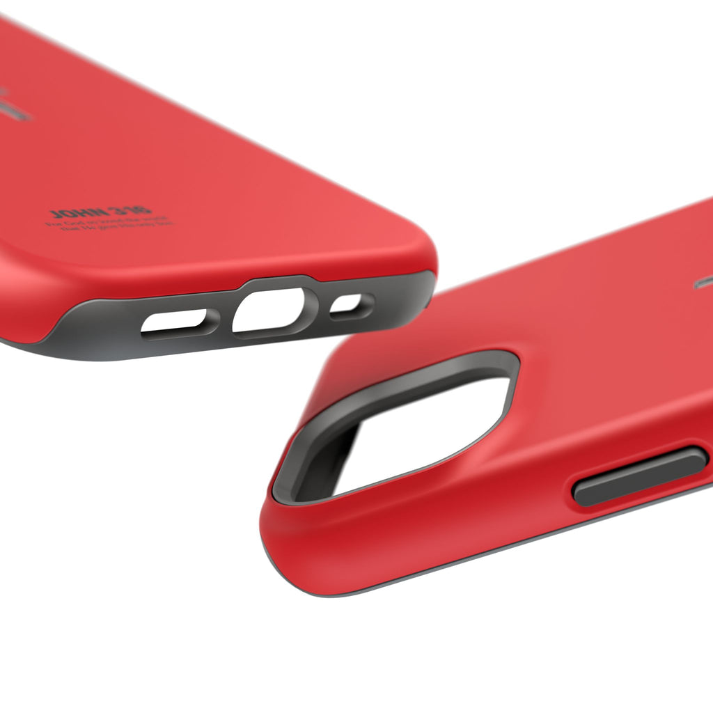 3:16 Cross Magnetic Impact-Resistant Phone Case Red