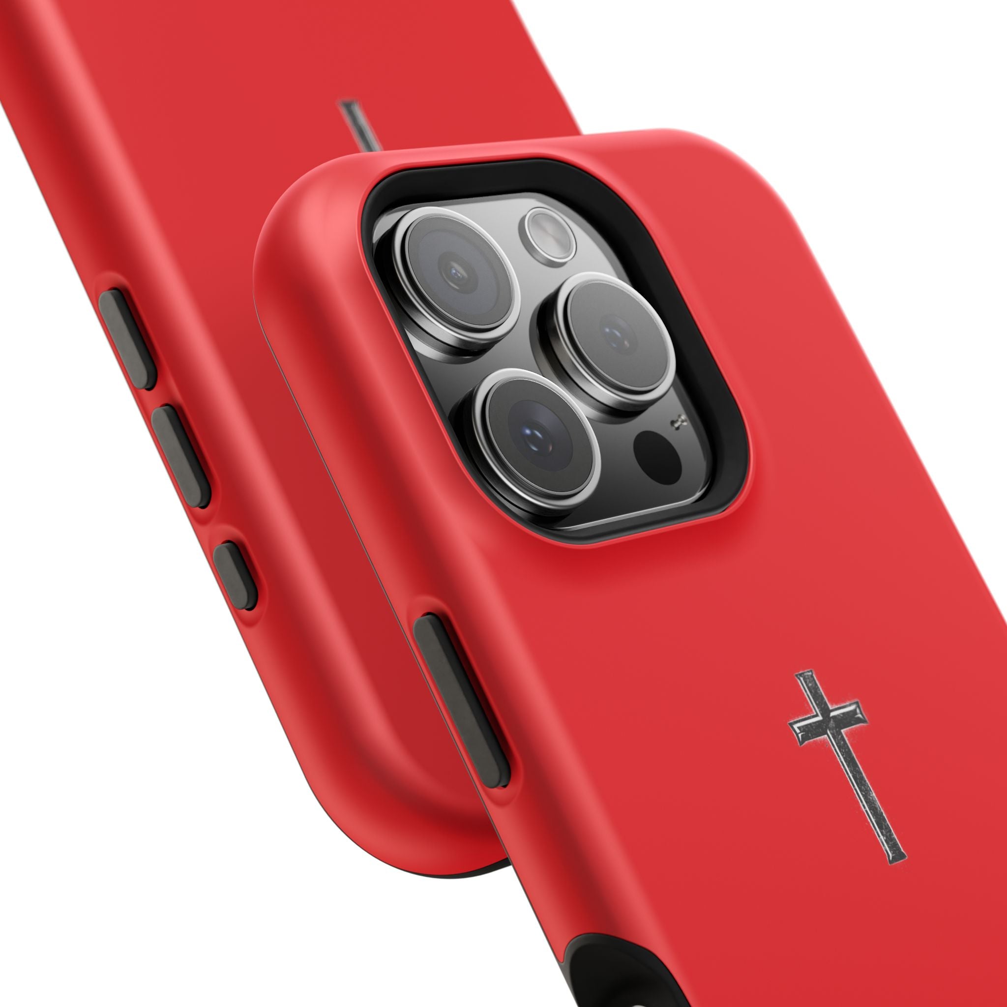 3:16 Cross Magnetic Impact-Resistant Phone Case Red