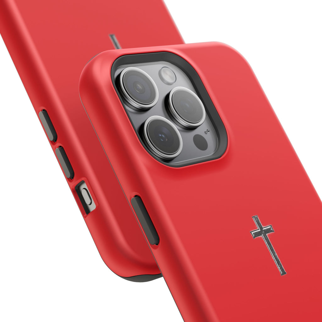 3:16 Cross Magnetic Impact-Resistant Phone Case Red