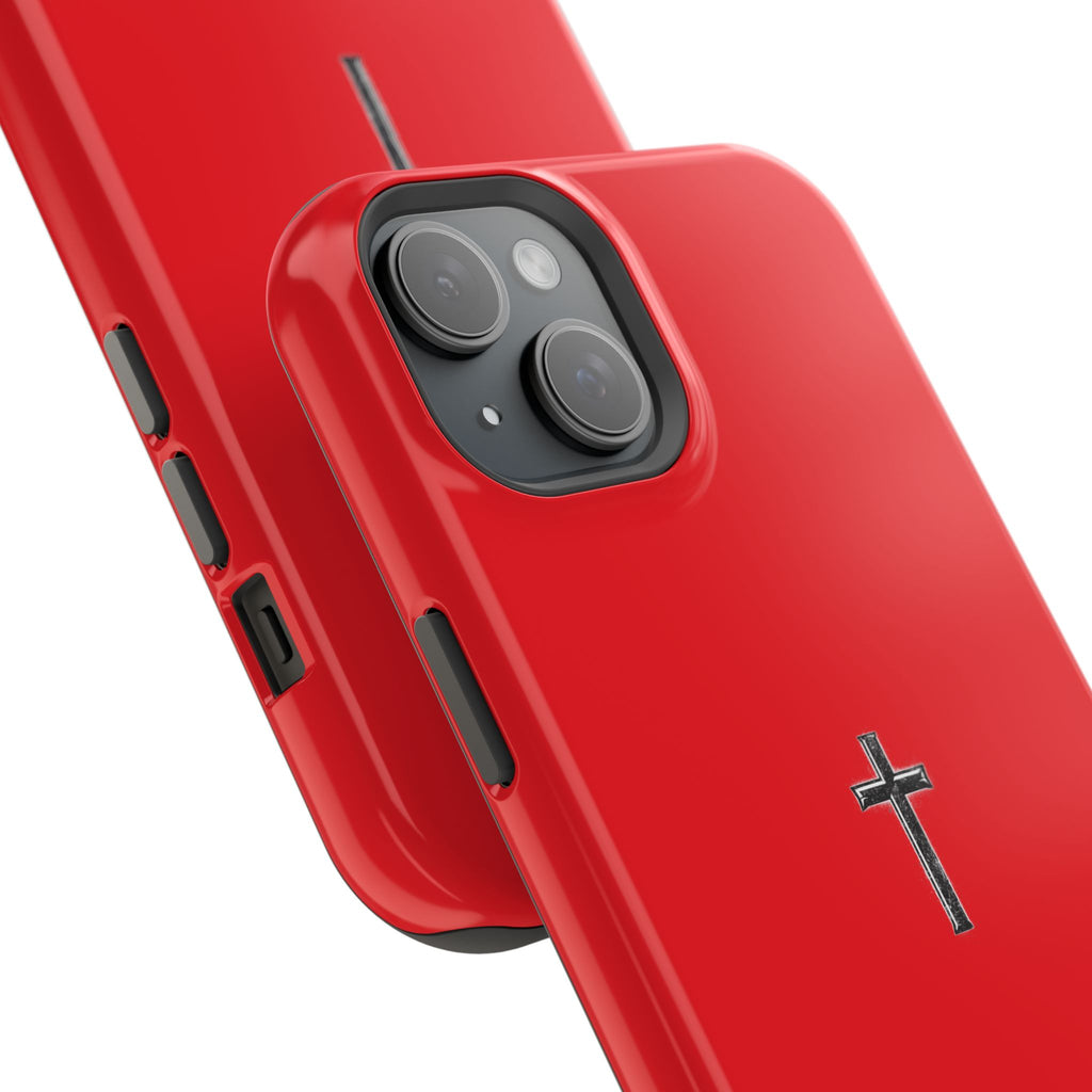3:16 Cross Magnetic Impact-Resistant Phone Case Red