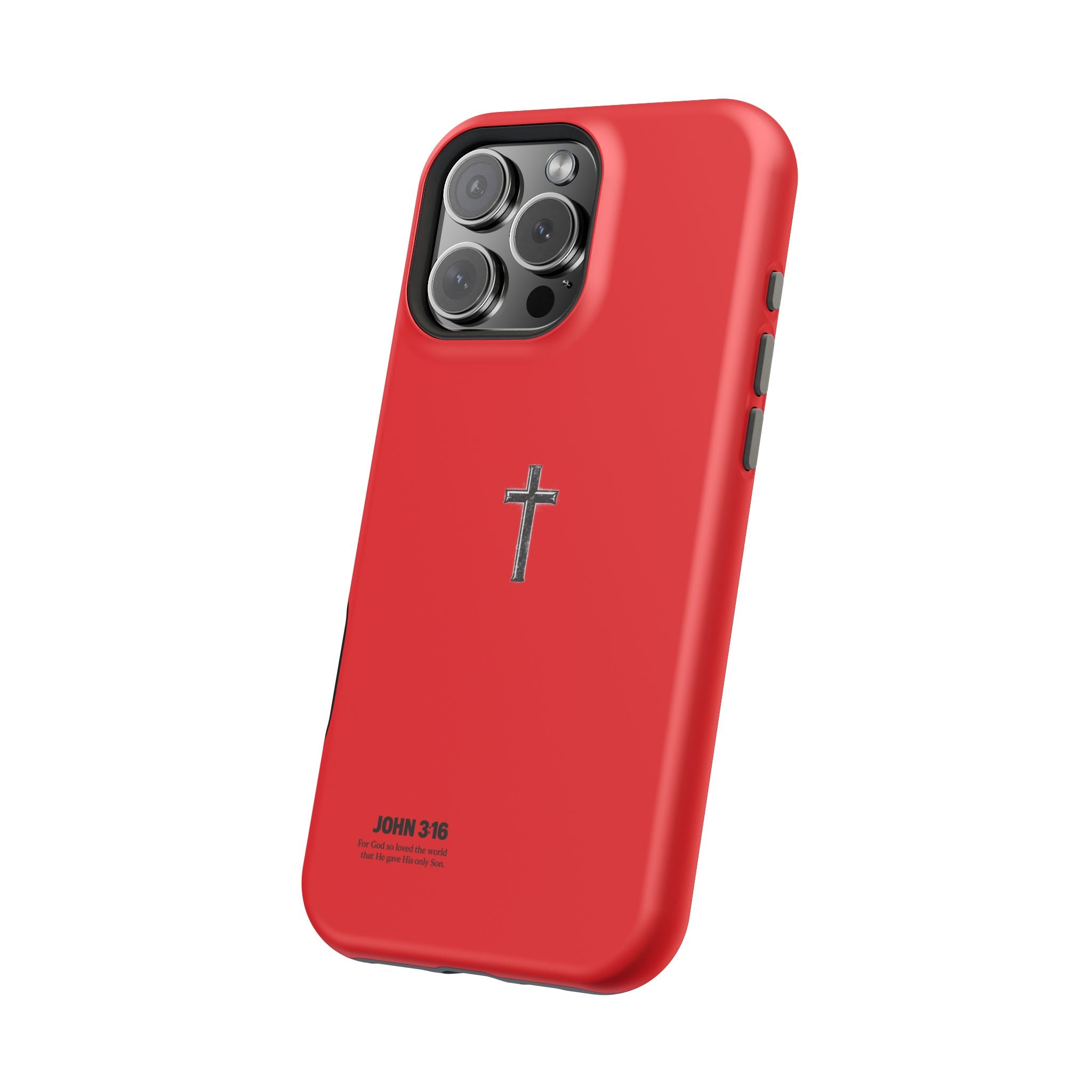 3:16 Cross Magnetic Impact-Resistant Phone Case Red