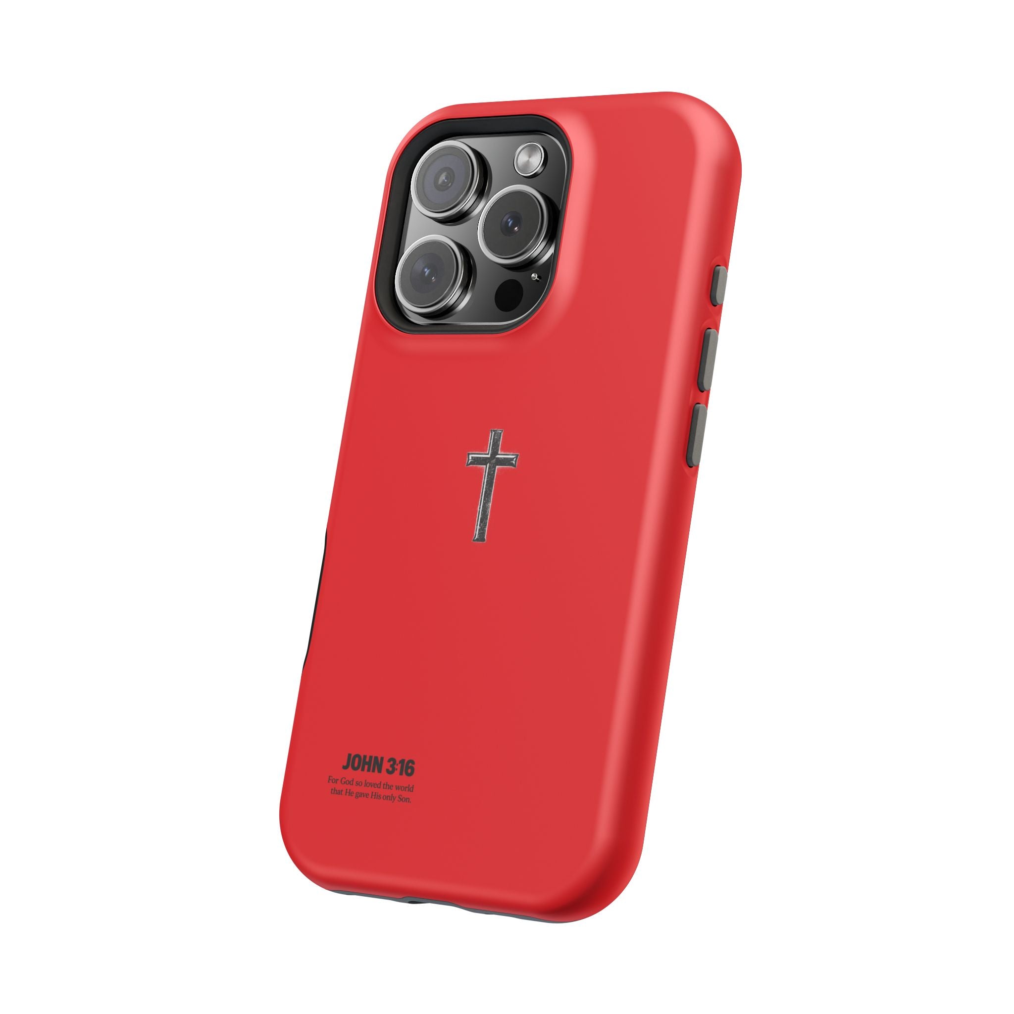 3:16 Cross Magnetic Impact-Resistant Phone Case Red