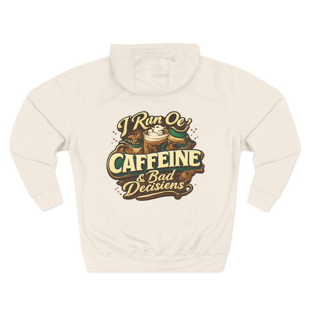 Caffeine & Bad Decisions Hoodie — Funny Coffee Lover Pullover