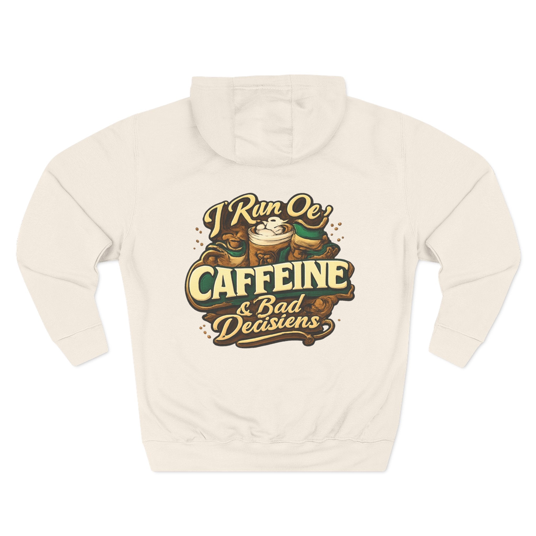 Caffeine & Bad Decisions Hoodie — Funny Coffee Lover Pullover