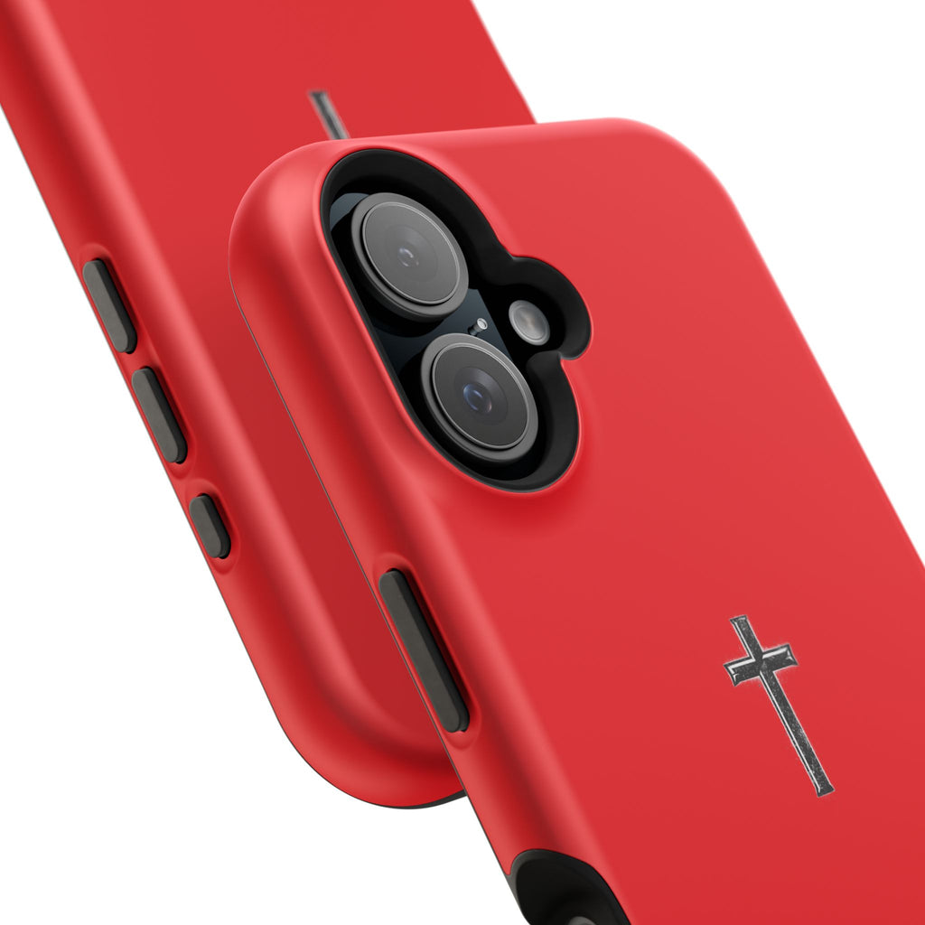 3:16 Cross Magnetic Impact-Resistant Phone Case Red