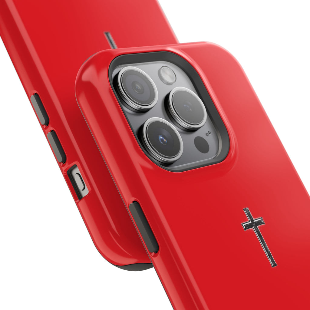 3:16 Cross Magnetic Impact-Resistant Phone Case Red