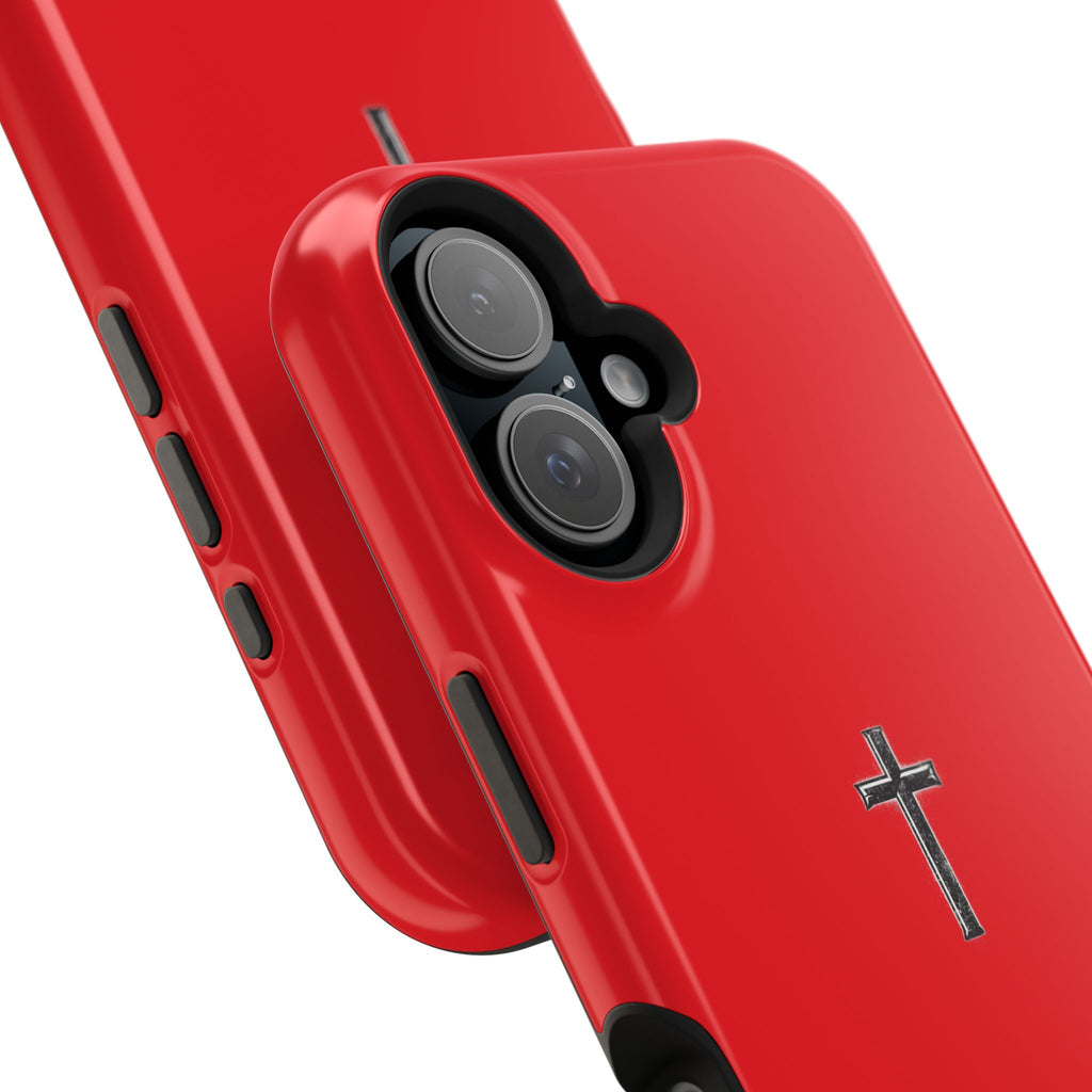 3:16 Cross Magnetic Impact-Resistant Phone Case Red