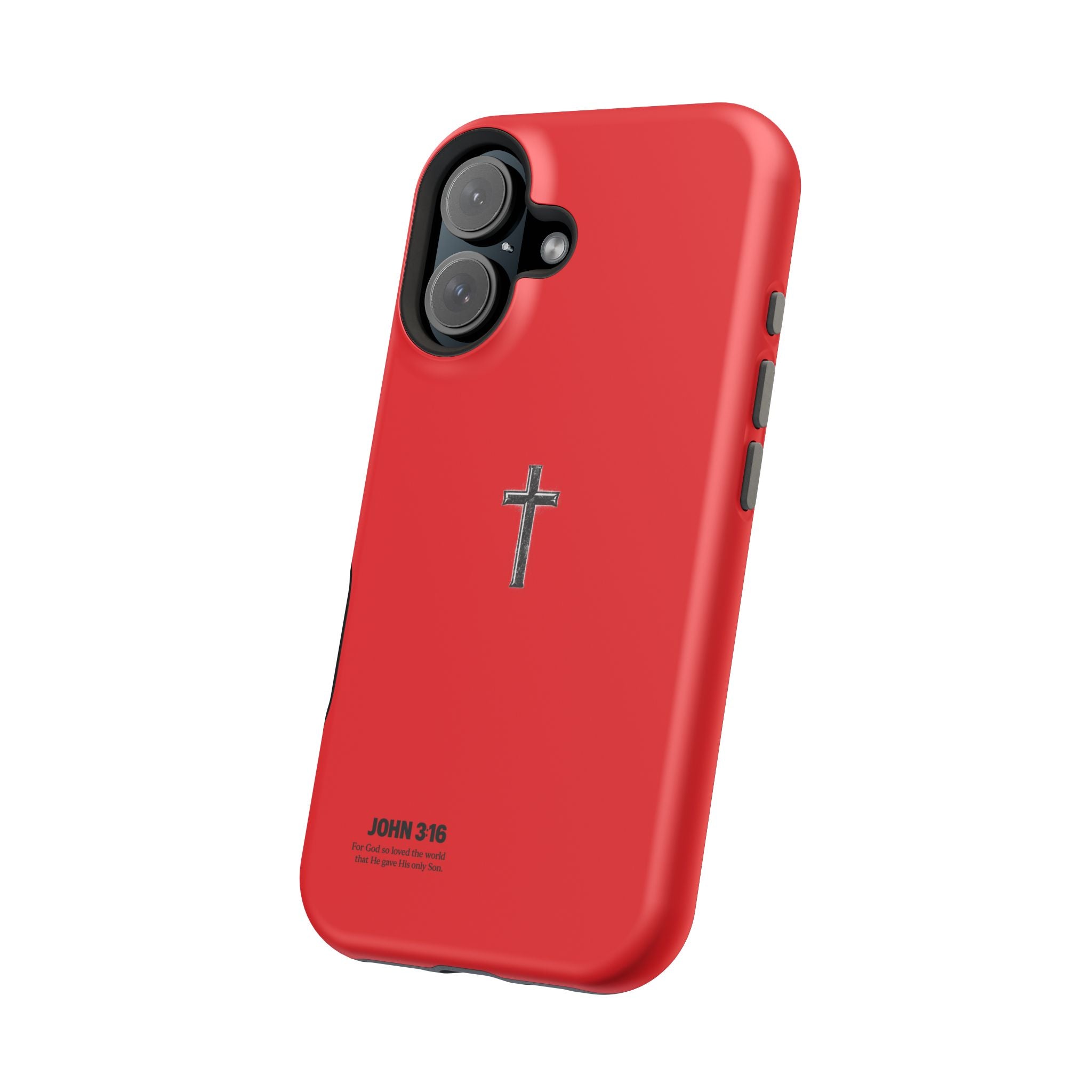 3:16 Cross Magnetic Impact-Resistant Phone Case Red
