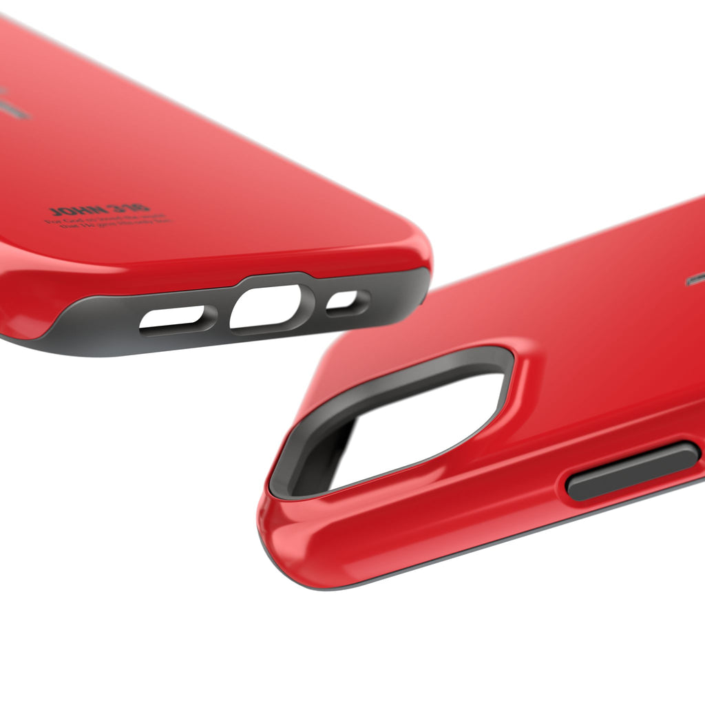 3:16 Cross Magnetic Impact-Resistant Phone Case Red