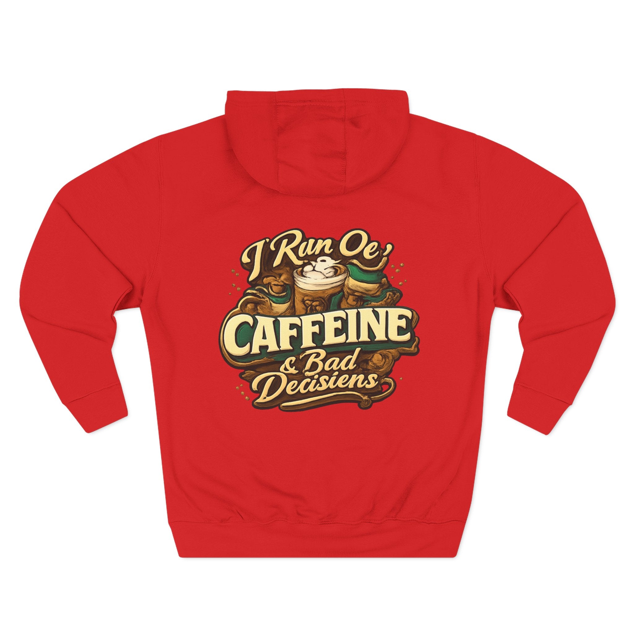 Caffeine & Bad Decisions Hoodie — Funny Coffee Lover Pullover