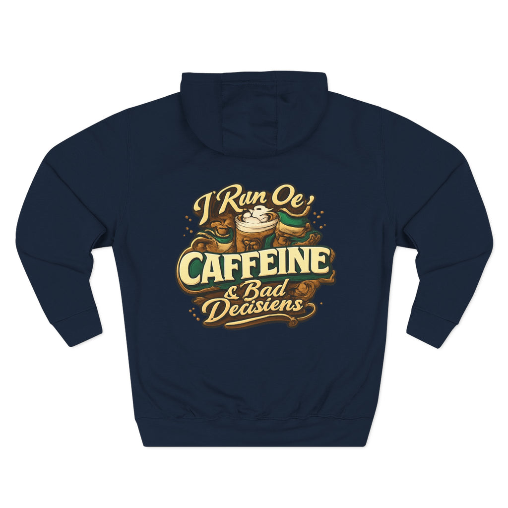 Caffeine & Bad Decisions Hoodie — Funny Coffee Lover Pullover