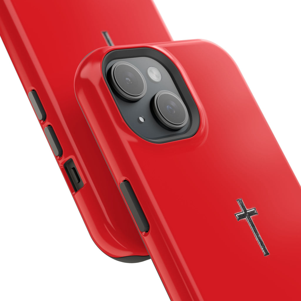 3:16 Cross Magnetic Impact-Resistant Phone Case Red