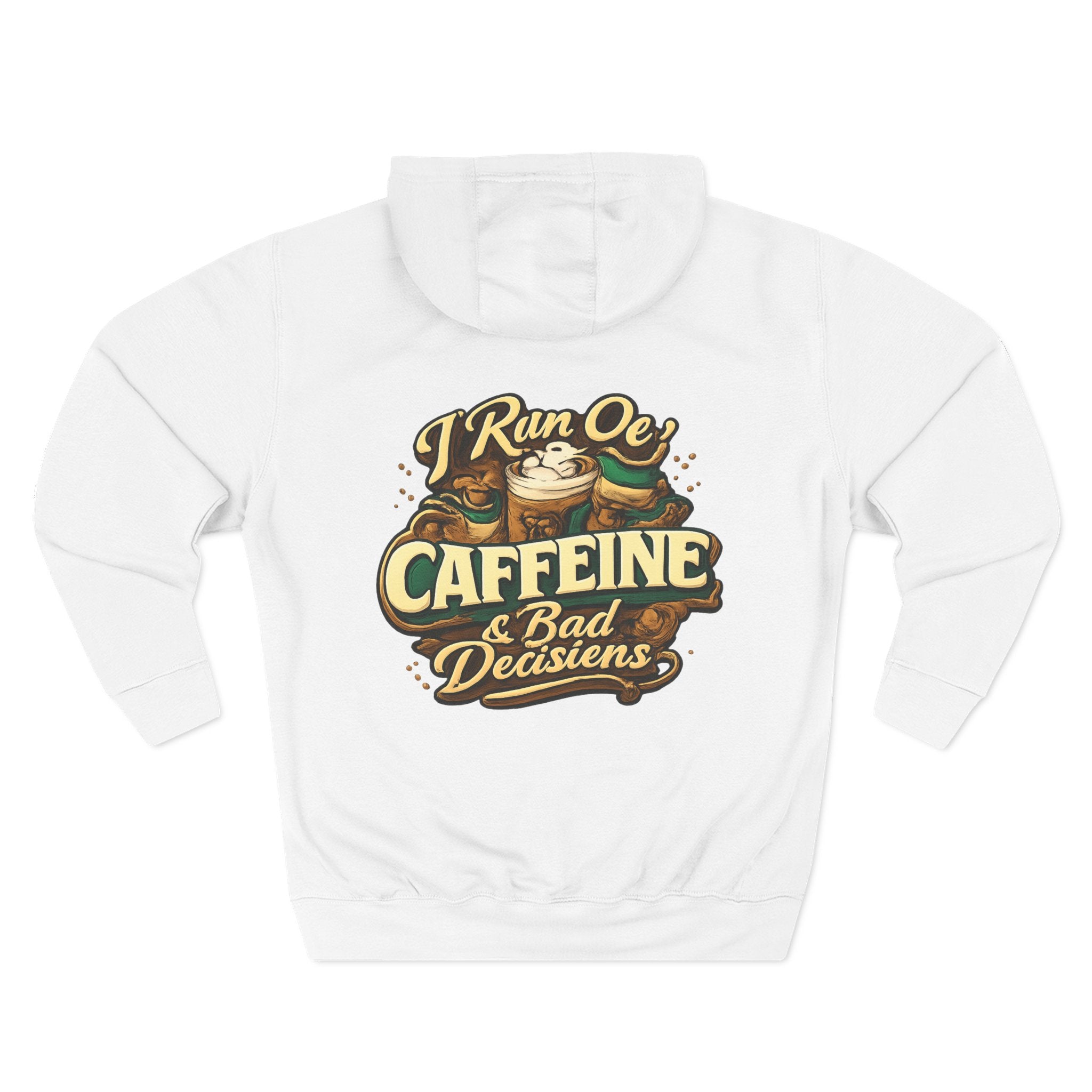 Caffeine & Bad Decisions Hoodie — Funny Coffee Lover Pullover