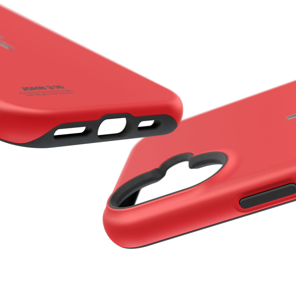 3:16 Cross Magnetic Impact-Resistant Phone Case Red