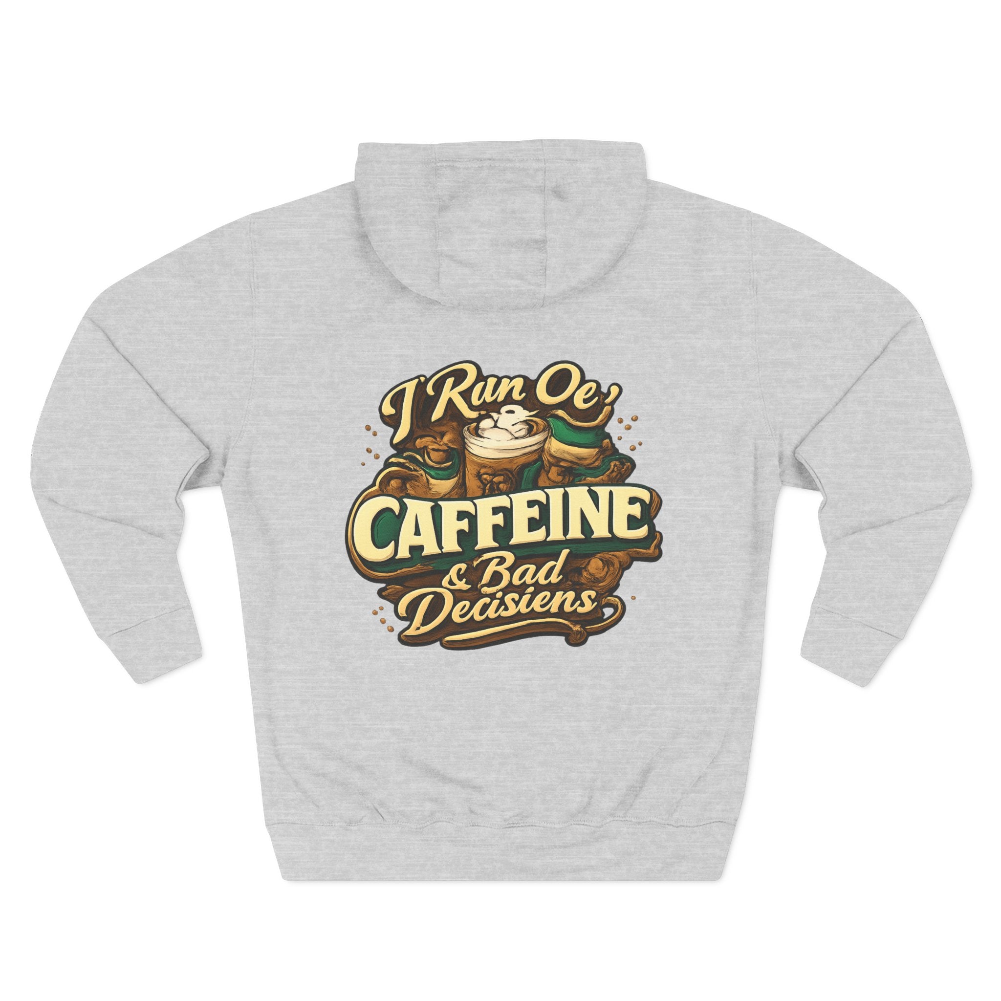 Caffeine & Bad Decisions Hoodie — Funny Coffee Lover Pullover